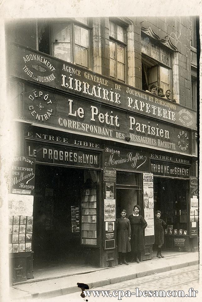 BESANÇON - Librairie Papeterie Marius Raffin - 38 Grande rue